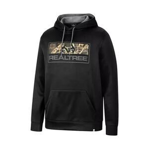 Colosseum RealTree Logo Graphic Solid Pullover Hoodie Men's Sz Sm Black MSRP$55